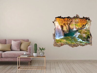Samolepící díra na stěnu Vodopád na jeseň