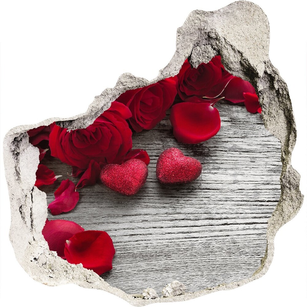 Fototapeta diera na stenu 3D Červené ruže