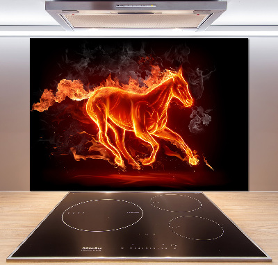 Panel do kuchyne Kôň v plameňoch