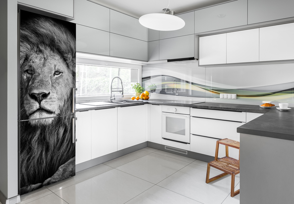 Foto nálepka na chladničku stenu Portrét leva