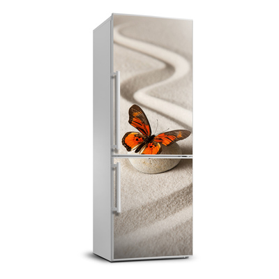 Foto tapeta na chladničku Kameň zen a motýľ