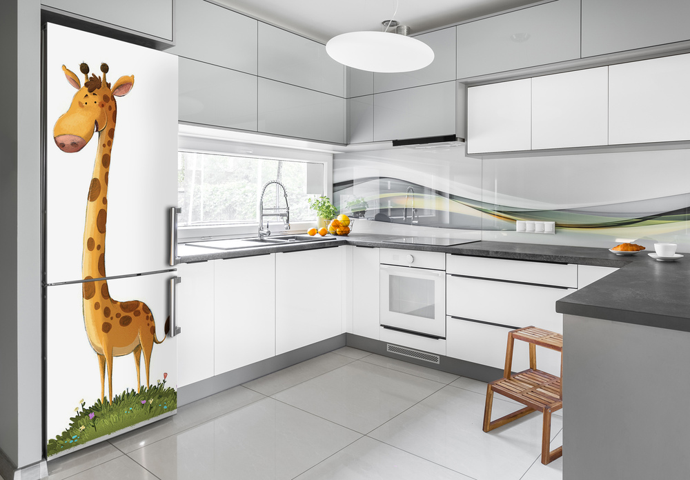 Nálepka s fotografiou na chladničku Stena žirafa