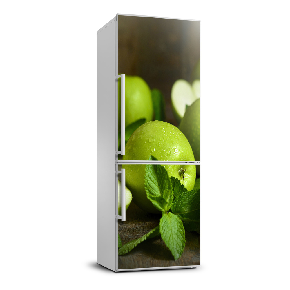 Fototapeta na chladničku Zelené jablká