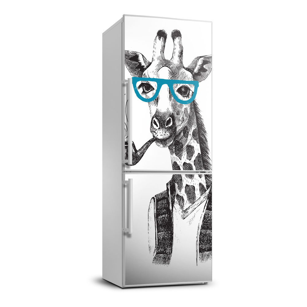 Foto tapeta na chladničku Žirafa v okuliaroch