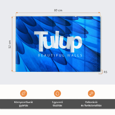 Sklenená doska na krájanie Žlté tulipány na zelenom pozadí