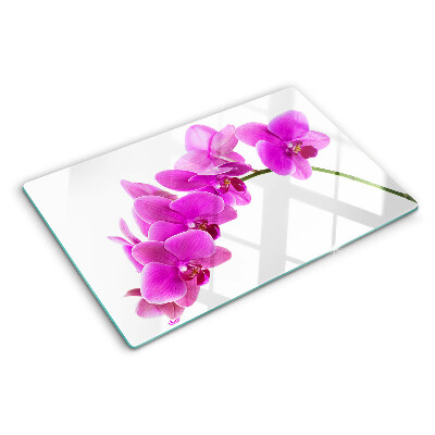 Sklenená doska na krájanie Kvety orchideí v odtieňoch ružovej