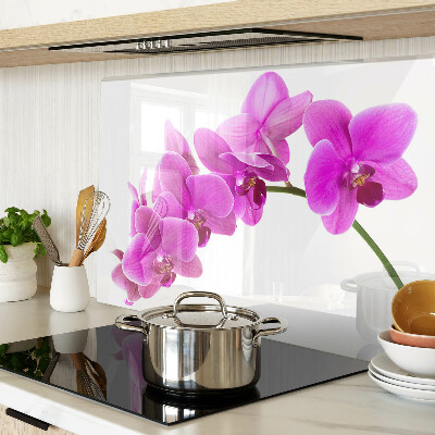 Sklenená doska na krájanie Kvety orchideí v odtieňoch ružovej