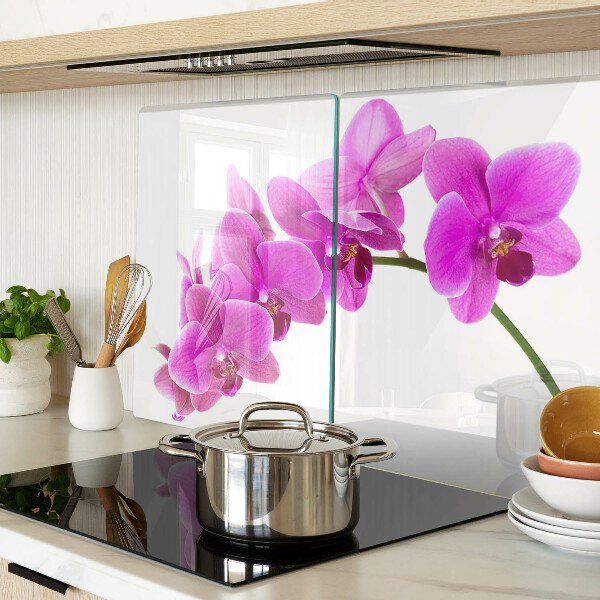 Sklenená doska na krájanie Kvety orchideí v odtieňoch ružovej