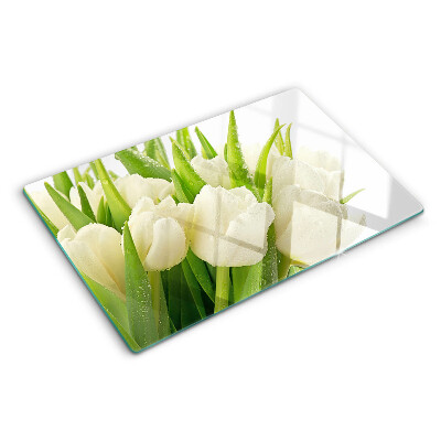 Doska na krájanie Tulipány v kvapkách vody