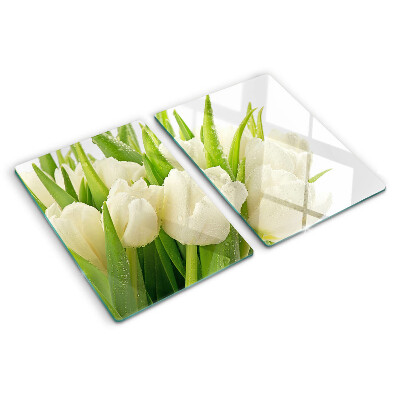 Doska na krájanie Tulipány v kvapkách vody