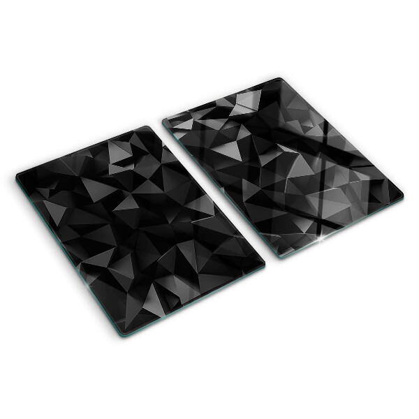 Doska na krájanie Geometria polygónov v odtieňoch čiernej