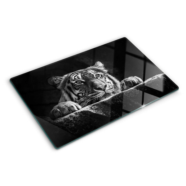 Doska na krájanie Tiger v čiernobielom štýle