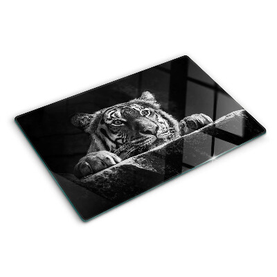 Doska na krájanie Tiger v čiernobielom štýle