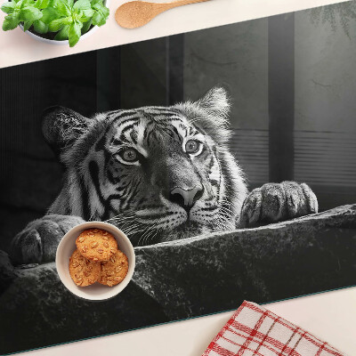 Doska na krájanie Tiger v čiernobielom štýle