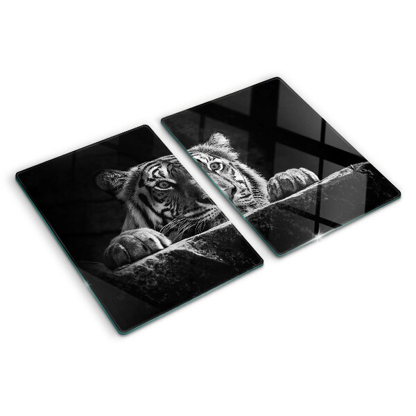 Doska na krájanie Tiger v čiernobielom štýle