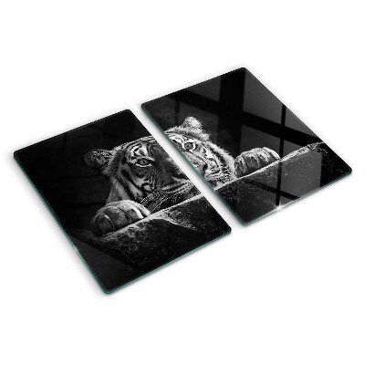 Doska na krájanie Tiger v čiernobielom štýle
