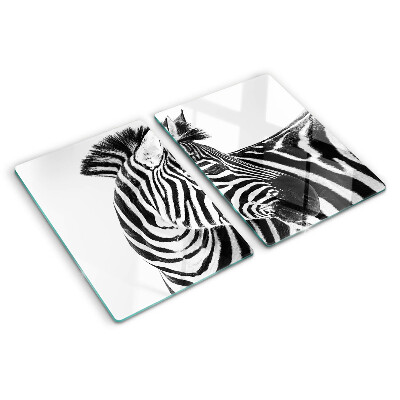 Sklenená doska na krájanie Zebra s čiernymi a bielymi pruhmi
