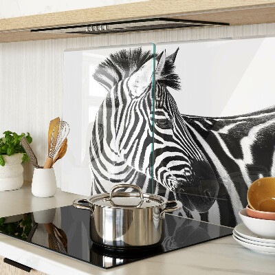 Sklenená doska na krájanie Zebra s čiernymi a bielymi pruhmi