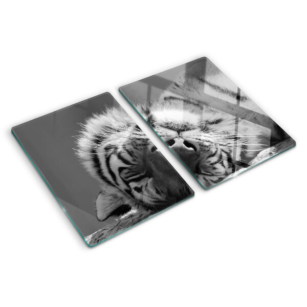 Doska na krájanie Tiger v čiernej a bielej farbe