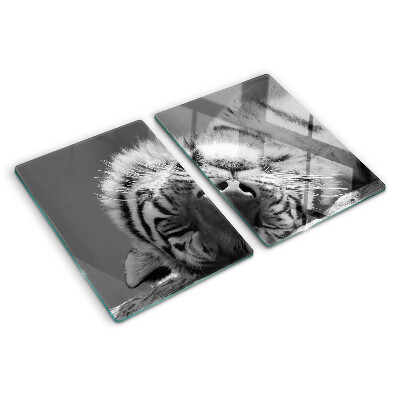 Doska na krájanie Tiger v čiernej a bielej farbe