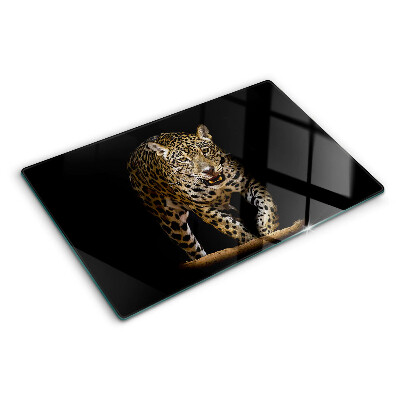 Sklenená doska na krájanie Leopard v pohybe