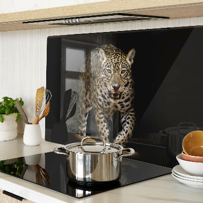 Sklenená doska na krájanie Leopard v pohybe