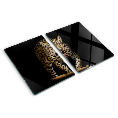Sklenená doska na krájanie Leopard v pohybe