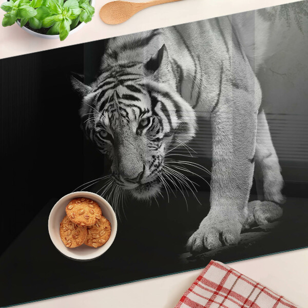 Doska na krájanie Tiger v čiernej a bielej farbe