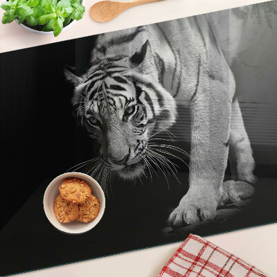 Doska na krájanie Tiger v čiernej a bielej farbe