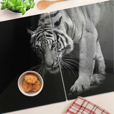 Doska na krájanie Tiger v čiernej a bielej farbe