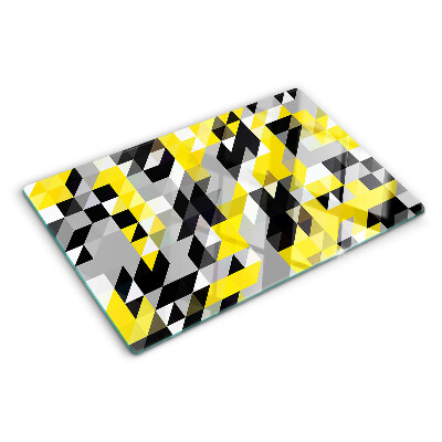 Doska na krájanie Geometria v odtieňoch žltej a čiernej