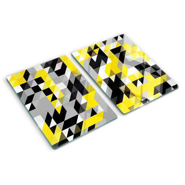 Doska na krájanie Geometria v odtieňoch žltej a čiernej