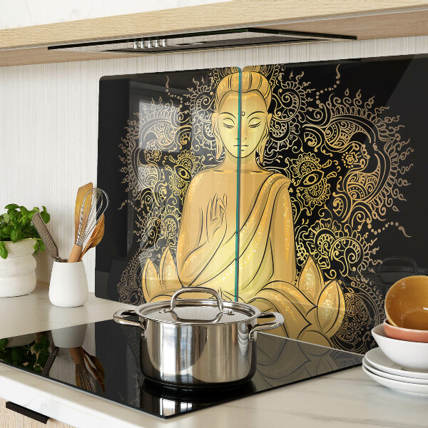 Sklenená doska na krájanie Budha v meditácii