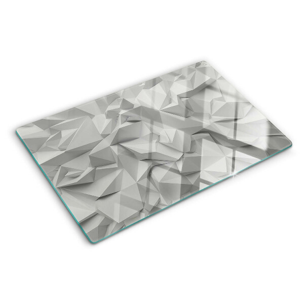 Sklenená doska na krájanie Abstraktný 3D vzor v odtieňoch sivej