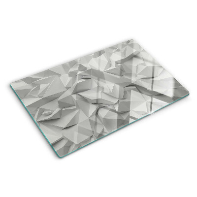 Sklenená doska na krájanie Abstraktný 3D vzor v odtieňoch sivej