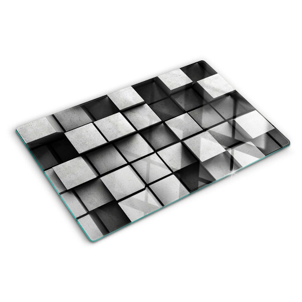 Doska na krájanie Geometrické vzory v odtieňoch sivej