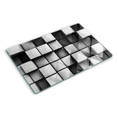 Doska na krájanie Geometrické vzory v odtieňoch sivej