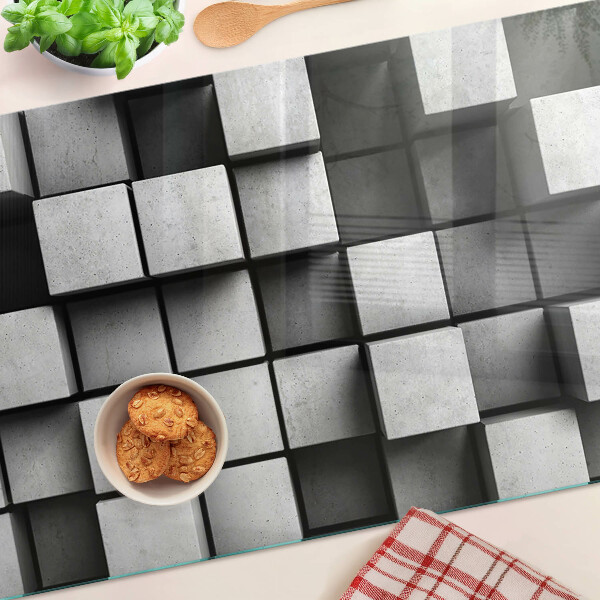 Doska na krájanie Geometrické vzory v odtieňoch sivej