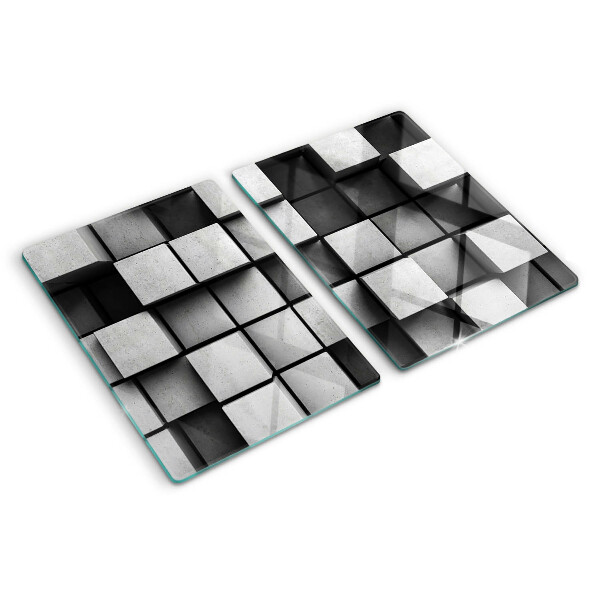 Doska na krájanie Geometrické vzory v odtieňoch sivej