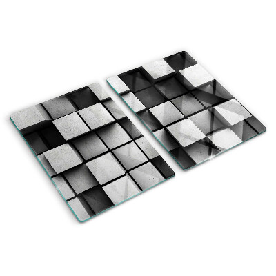 Doska na krájanie Geometrické vzory v odtieňoch sivej
