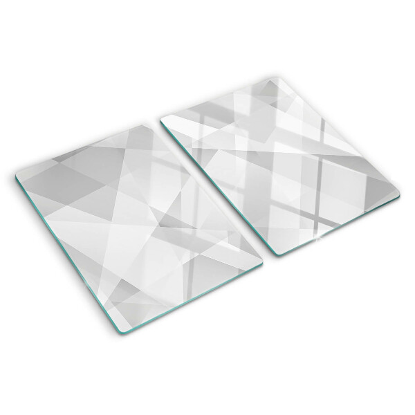 Sklenená doska na krájanie Geometria v odtieňoch sivej