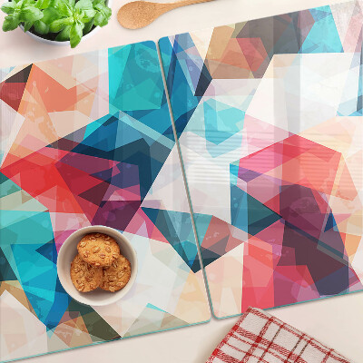 Doska na krájanie Abstraktné geometrie v pastelových farbách