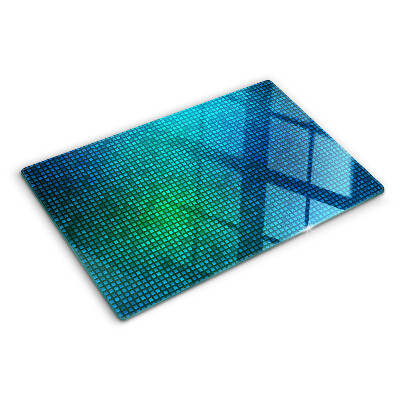 Sklenená doska na krájanie Farebný gradient v odtieňoch modrej