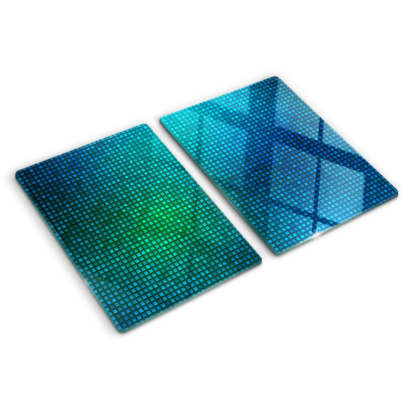 Sklenená doska na krájanie Farebný gradient v odtieňoch modrej