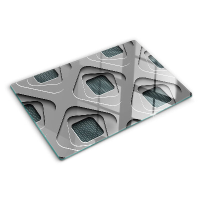 Sklenená doska na krájanie Geometrické vzory v odtieňoch sivej