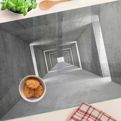 Sklenená doska na krájanie Architektonický tunel v odtieňoch sivej