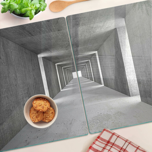 Sklenená doska na krájanie Architektonický tunel v odtieňoch sivej