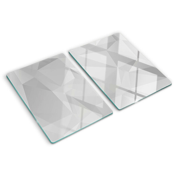 Sklenená doska na krájanie Geometria v odtieňoch sivej