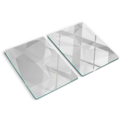 Sklenená doska na krájanie Geometria v odtieňoch sivej