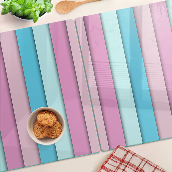 Sklenená doska na krájanie Geometria v pastelových farbách